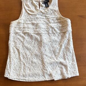 Valerie Bertinelli White Lace Tank Top